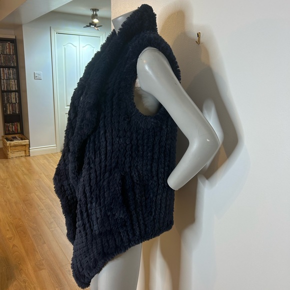 Gorgeous Dolce Cabo Midnight Blue Faux Fur Vest❤️L - Picture 9 of 14